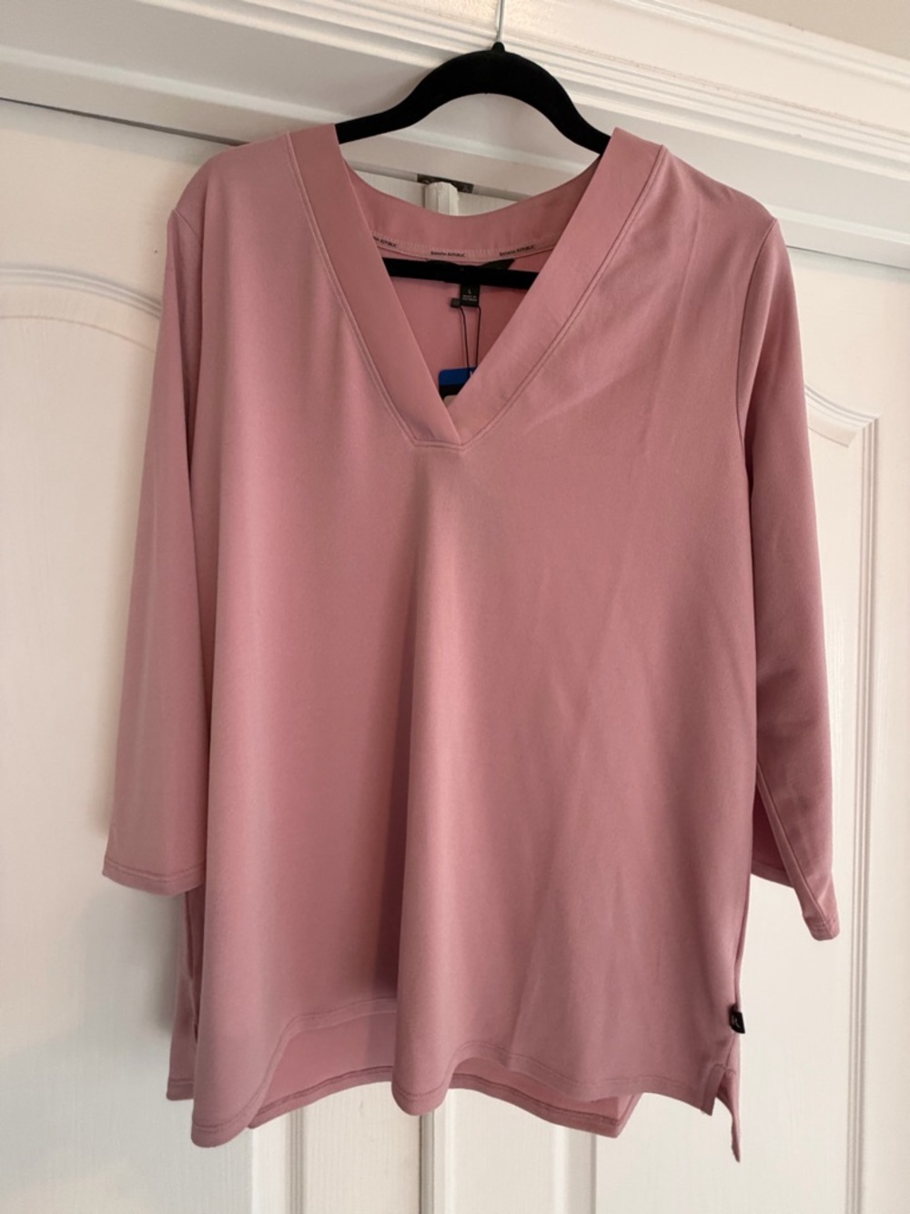 Banana Republic Dusty Pink V-Neck Long Sleeve Tunic